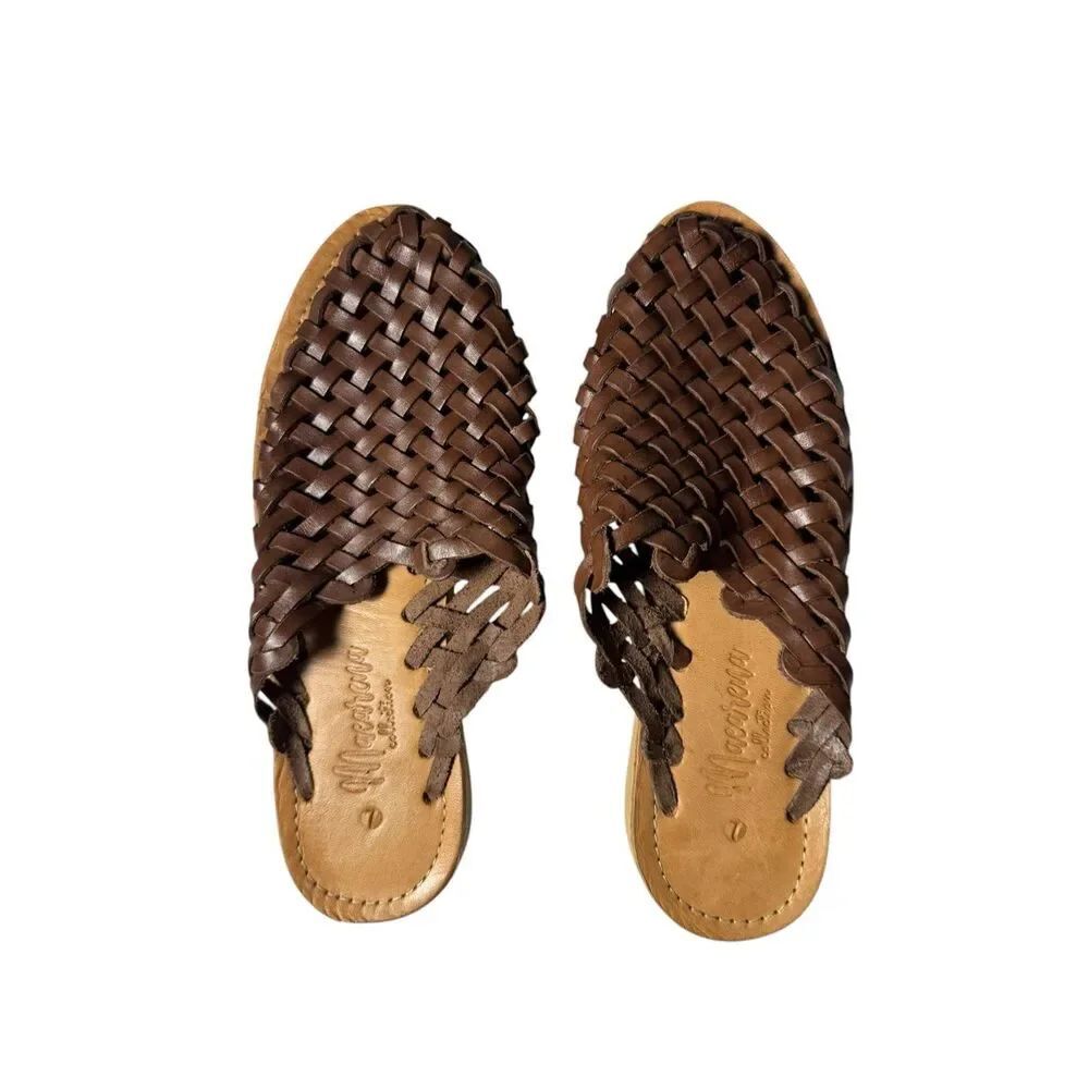 NWOT Macarena Collection Mules Women Huarache Woven Leather Mexican Marta 7